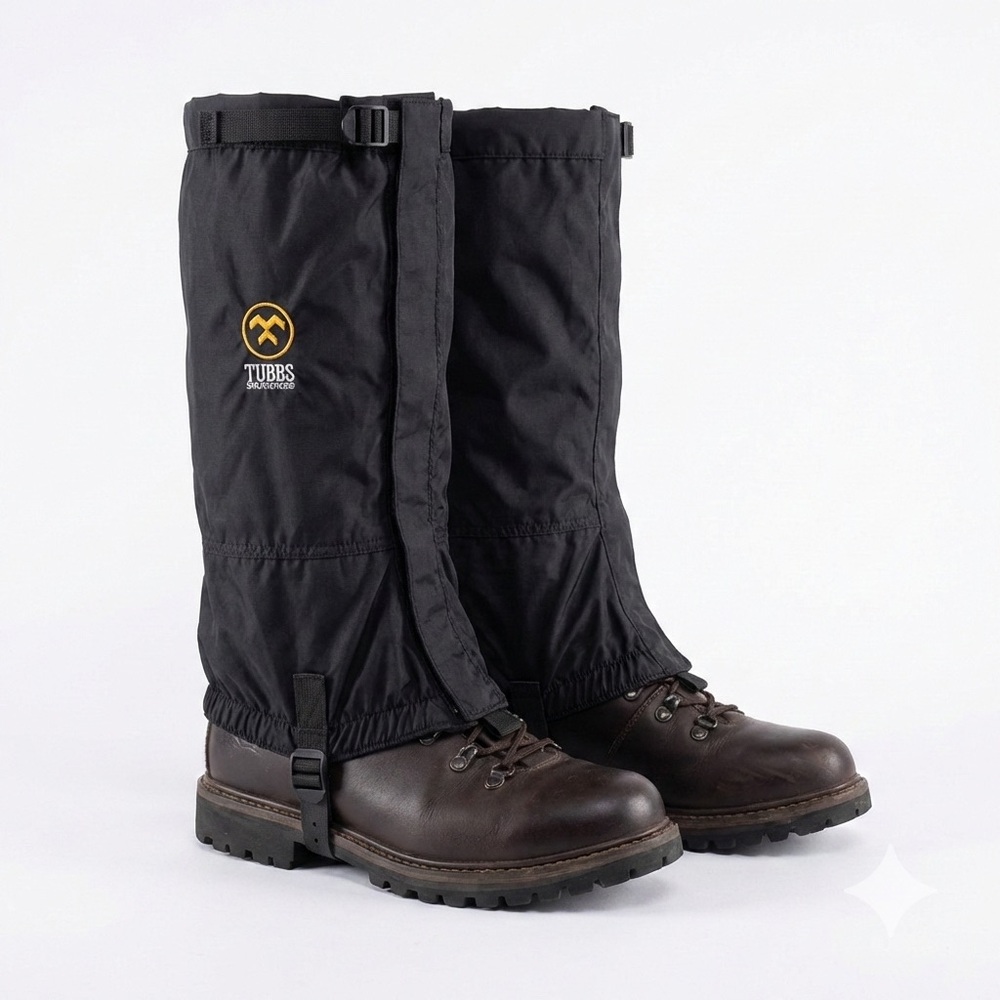 Tubbs Unisex Snowshoe Gaiters Black Adjustable Trail Pair